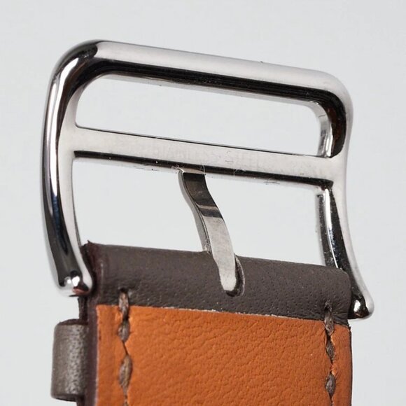 Hermes Beton/Etain Printed Leather 38mm Apple Watch Strap - Picture 4 of 7